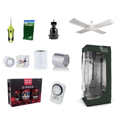 Zestaw uprawowy growbox RoyalRoom C50 50x50x120 LED Agrolite 120W