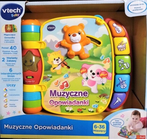 MUZYCZNE OPOWIADANKI VTECH INTERAKTYWNA KSIĄŻECZKA