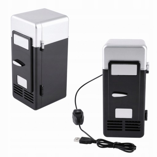 MAŁA LED LODÓWKA SAMOCHODOWA USB CZARNY