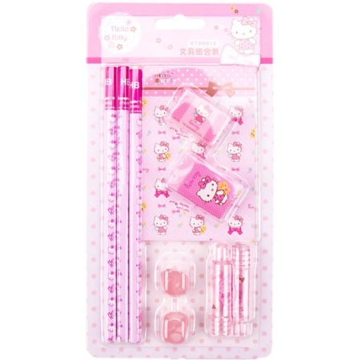 Sanrio Hello Kitty Stationery Set Pencil Sharpener Eraser Small Notebooks