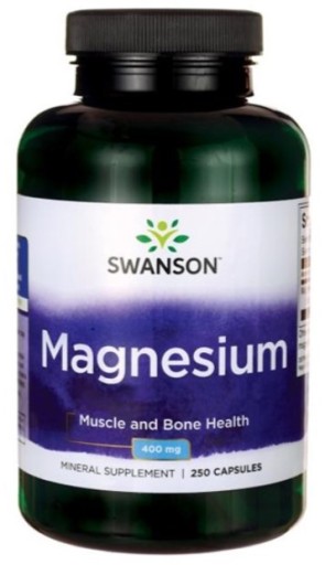Swanson Magnez tlenek 200mg 250kap Drżenie powiek Lepsza jakość snu Mięśnie