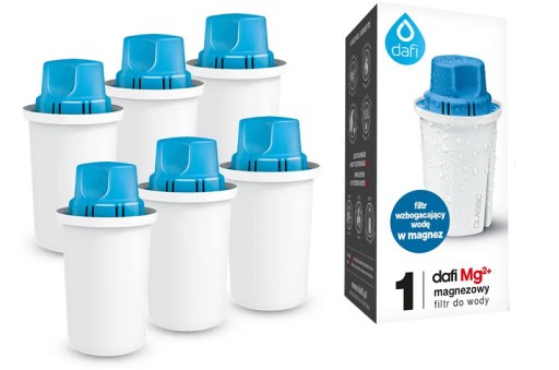 6 szt WKŁAD FILTR DAFI CLASSIC MAGNEZ MG+ DO BRITA