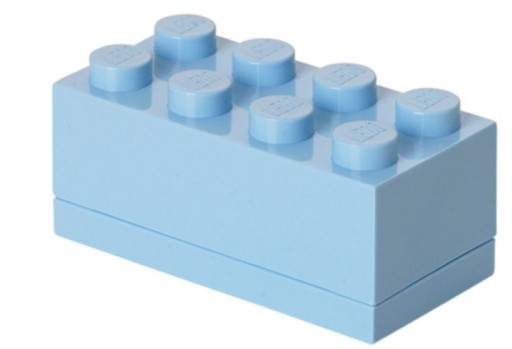 LEGO Pojemnik 8 MINI Klocek Pudełko JASNONIEBIESKI
