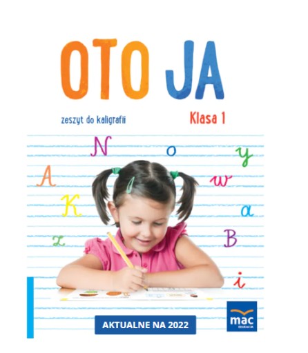 Okładka na Oto Ja Klasa 1 Zeszyt do kaligrafii MAC