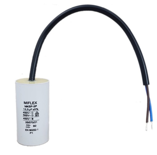 Kondensator rozruchowy silnika 12uF 450V MIFLEX