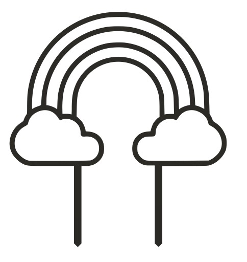 PODPÓRKA KWIATÓW ROŚLIN PERGOLA TĘCZA 29cm