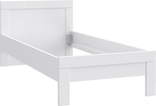 Łóżko Białe 90x200 Młodzieżowe Snow SNWL09 Forte