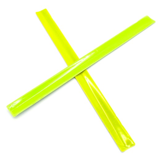 ODBLASK ŻÓŁTE OPASKI ODBLASKOWE NA ROWER 3cm/40cm