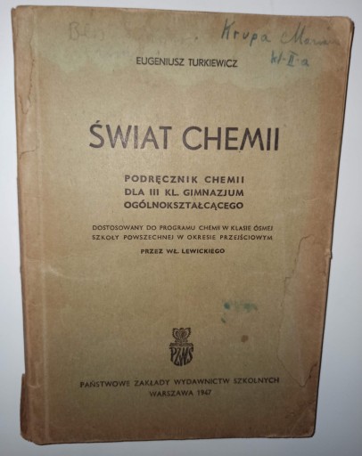 ŚWIAT CHEMII podręcznik E.Turkiewicz