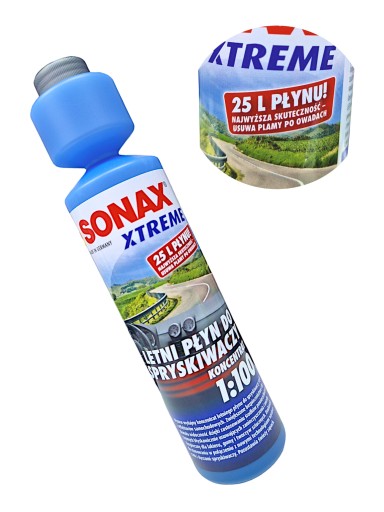 SONAX Płyn LETNI Koncentrat Płynu Do Spryskiwaczy 0,25L=25L