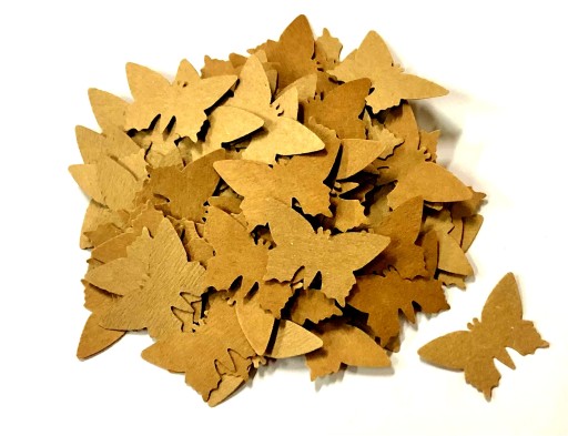 scrapki MOTYLE BRĄZOWE EKO 3,5cm 50szt nr76