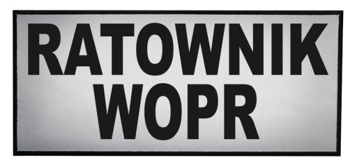 RATOWNIK WOPR - naszywka emblemat odblaskowy 30x15 cm bez rzepa