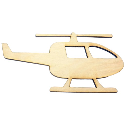 HELIKOPTER ozdoba ze sklejki DEKOR DO DECOUPAGE 15cm