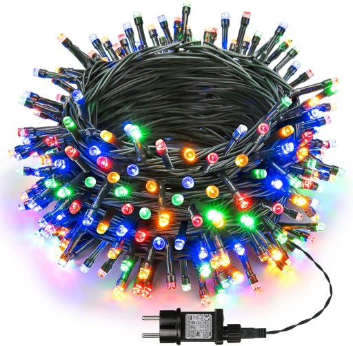 Lampki ŚWIATEŁKA na choinkę 100 LED KOLOROWE