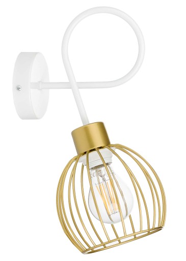 LAMPA KINKIET E27 żyrandol stały loft drut złoty 1