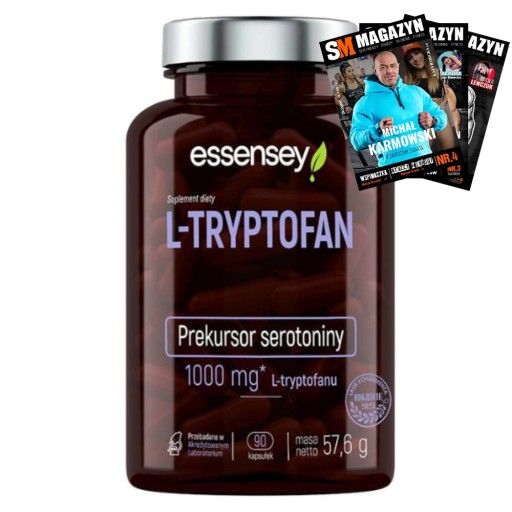 ESSENSEY L-TRYPTOFAN 1000MG 90 KAPS AMINOKWAS UKŁAD NERWOWY SEN STRES