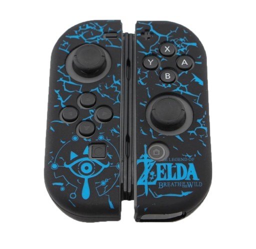2x Etui silikonowe soft ochraniacz do Joy-Con Switch Zelda Niebieskie 2 szt