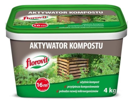 AKTYWATOR KOMPOSTU KOMPOSTER 4KG PRZYŚPIESZA ROZKŁAD NAWÓZ WIADERKO FLOROV