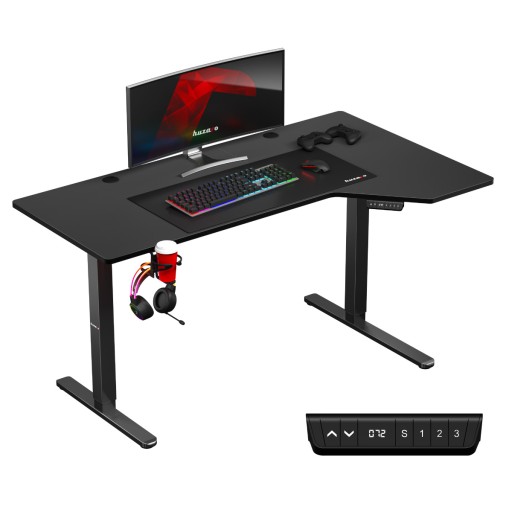 Biurko elektryczne z REGULACJĄ WYSOKOŚCI Huzaro Hero 7.9 Black 100 cm