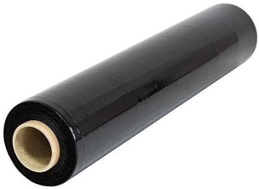 Folia Stretch Czarna 215m do pakowania Uniwersalna 2.15kg netto samej folii