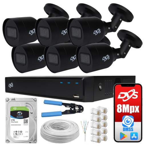 ZESTAW DO MONITORINGU IP 6 KAMER 8MPX 4K UHD POE