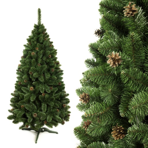 Sosna NATURALNA z SZYSZKAMI choinka sztuczna 180cm