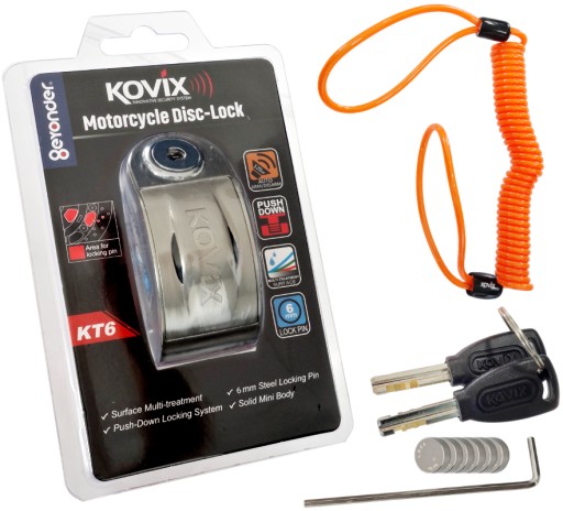 BLOKADA MOTOCYKLOWA Z ALARMEM !! KOVIX KT6 SOLIDNA