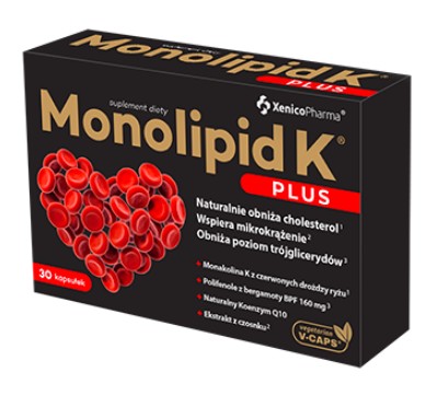 MONOLIPID K PLUS serce cholesterol Xenico 30 kaps.