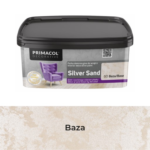 PRIMACOL FARBA DEKORACYJNA SILVER SAND *BAZA* 1L
