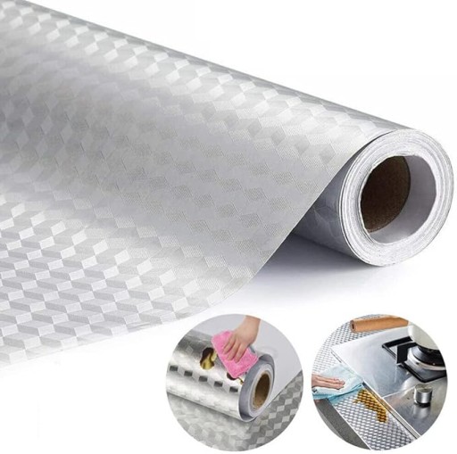 ALUMINUM FOIL WALL STICKER WATERPROOF ALUMINUM FOIL CUPBOARD BACKSPLASH
