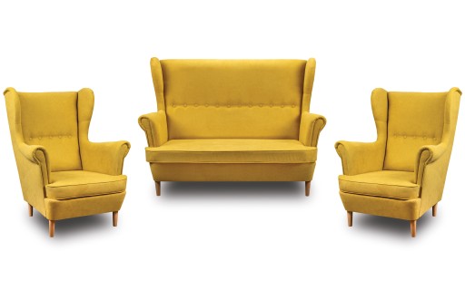 ZESTAW WYPOCZYNKOWY USZAK SOFA + 2 FOTELE DENVER