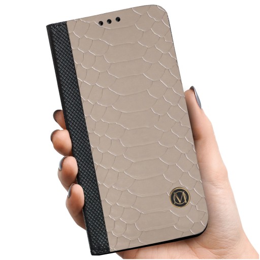 SKÓRA NATURALNA ETUI Z KLAPKĄ PORTFEL DO SAMSUNG GALAXY A20E WZORY