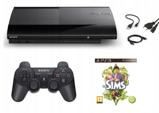 Konsola Sony Playstation 3 Super Slim 500 GB The Sims 3