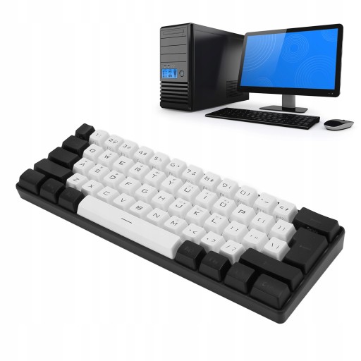 KLAWIATURA GAMINGOWA PODŚWIETLANA MAŁA RGB LED DLA GRACZY