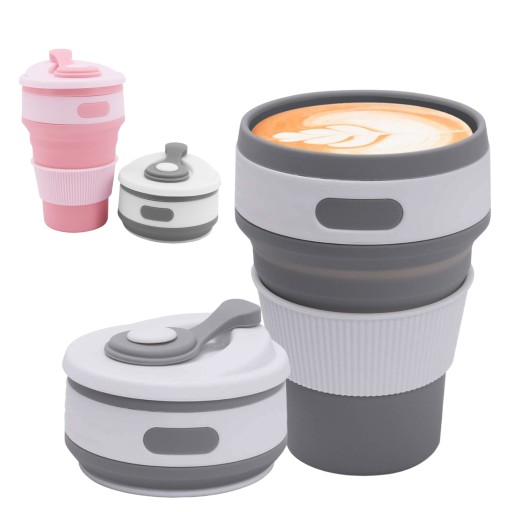 2SZT KUBEK SKŁADANY POCKET 350ML WIELORAZOWY ODPORNEGO NA CIEPŁO