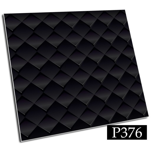 GEOMETRYCZNE kafelki PCV 20x20 cm CZARNY WZÓR 3D