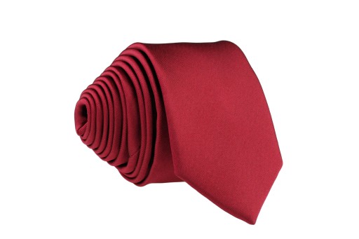 KRAWAT WĄSKI ŚLEDŹ / ŚLEDZIK SLIM 5 cm - BORDOWY