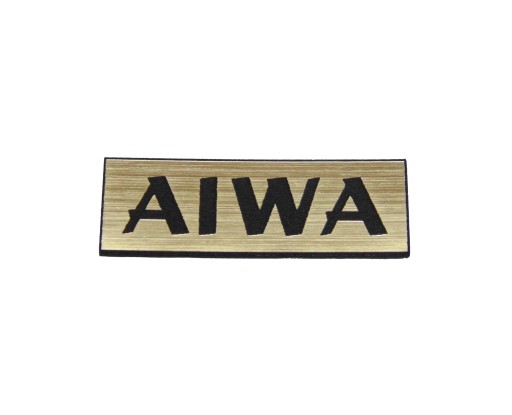 Naklejka Emblemat AIWA złota 30x10mm