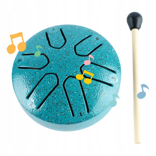 STALOWY BĘBEN JĘZYKOWY TONGUE DRUM BĘBEN TARCZOWY 6-TONOWY