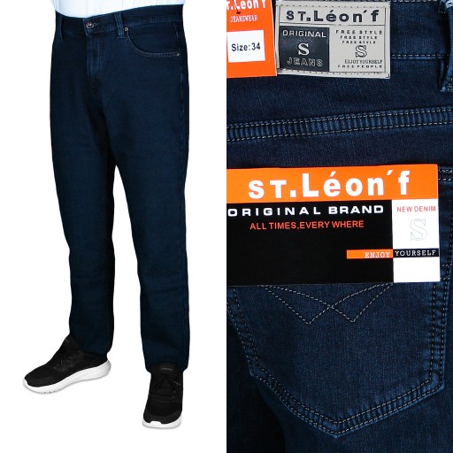 SPODNIE MĘSKIE JEANS OCIEPLANE W37 L30 96-98 cm