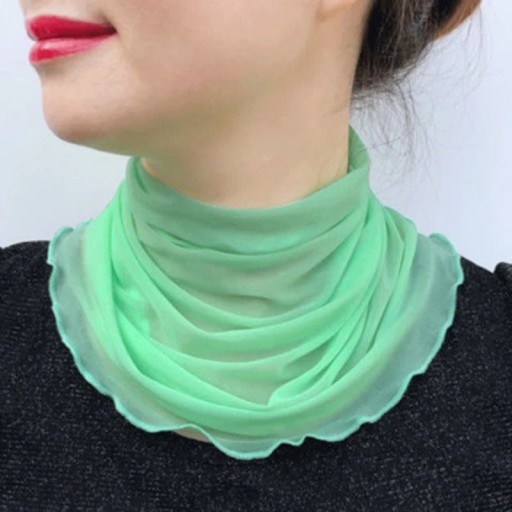 Bib Women's Polyester Silk Scarf Spring Neck Guard