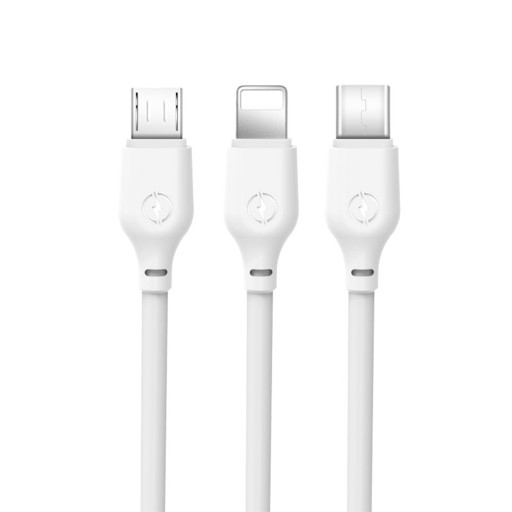 XO KABEL 1m 3w1 USB do MicroUSB USB-C LIGHTNING