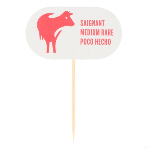 Patyczki do burgerów Medium Rare 8 cm 100 szt.