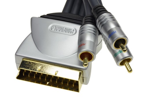Profigold przewód Scart/3xRCA Component Video 5m