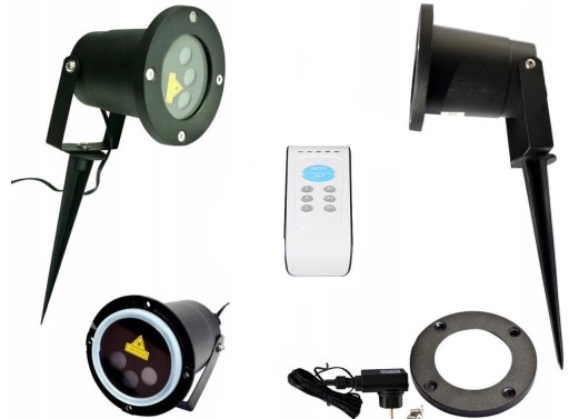 PROJEKTOR LASEROWY RGB RED GREEN BLUE ŚWIĄTECZNY STAR SHOWER PILOT LAMPKI