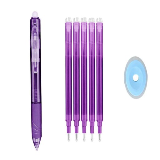 Multicolor 0.5mm Erasable Gel Pens with Refills Eraser High Quality Black