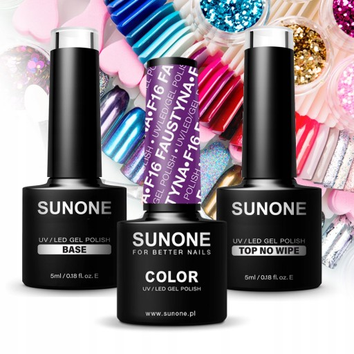 Sunone 2+1 gratis baza top lakier hybrydowy