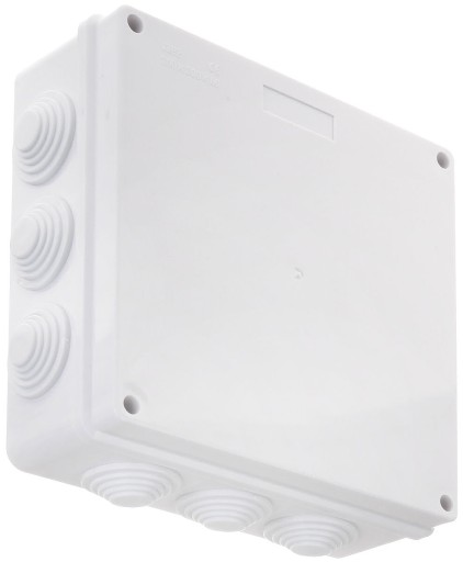 PUSZKA ELEKTRYCZNA INSTALACYJNA POŁĄCZENIOWA Z DŁAWNICAMI IP65 203x203x76mm