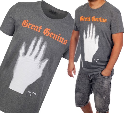T-SHIRT MĘSKI KOSZULKA NADRUKIEM GRAFIT TS2224_M