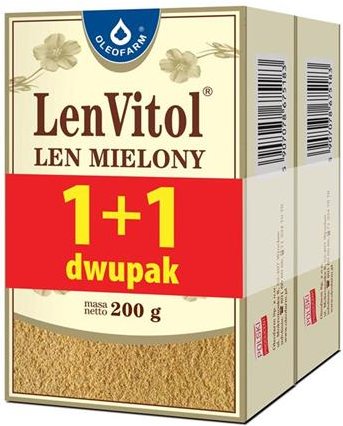 Len Mielony odtłuszczony Oleofarm 200g + 200g
